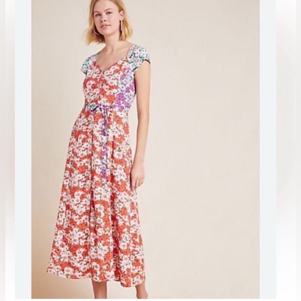 Maeve by Anthropologie Floral Print Maxi Dress - US size 00
